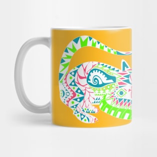 little opossum floral pattern ecopop Mug